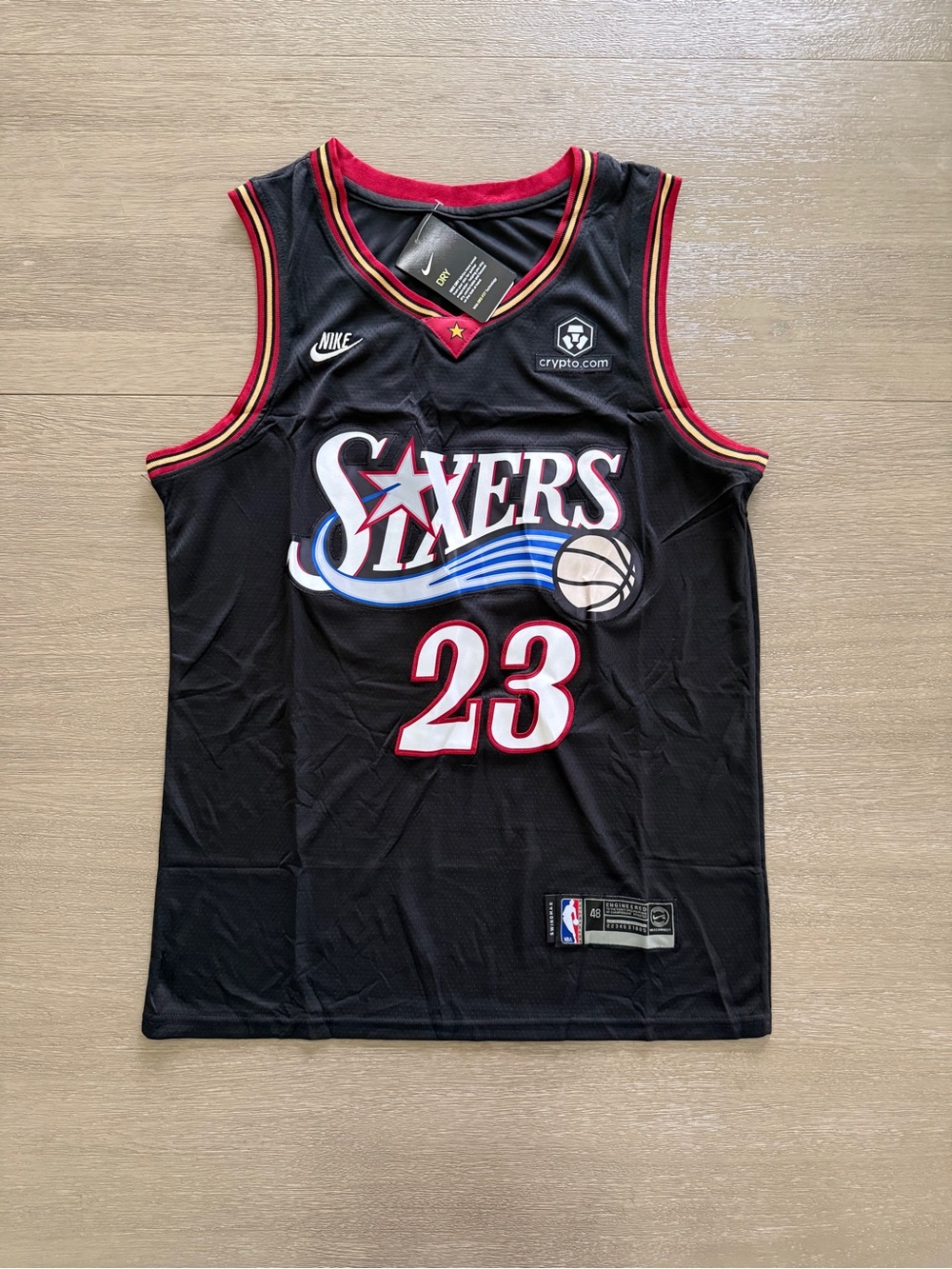 Nike Black Sixers #23 Basketball Jersey size S